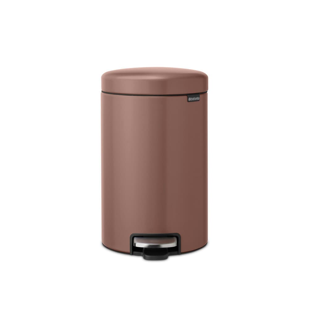 Ведро для мусора Brabantia NewIcon с крышкой 12 л металл светло-коричневое с педалью