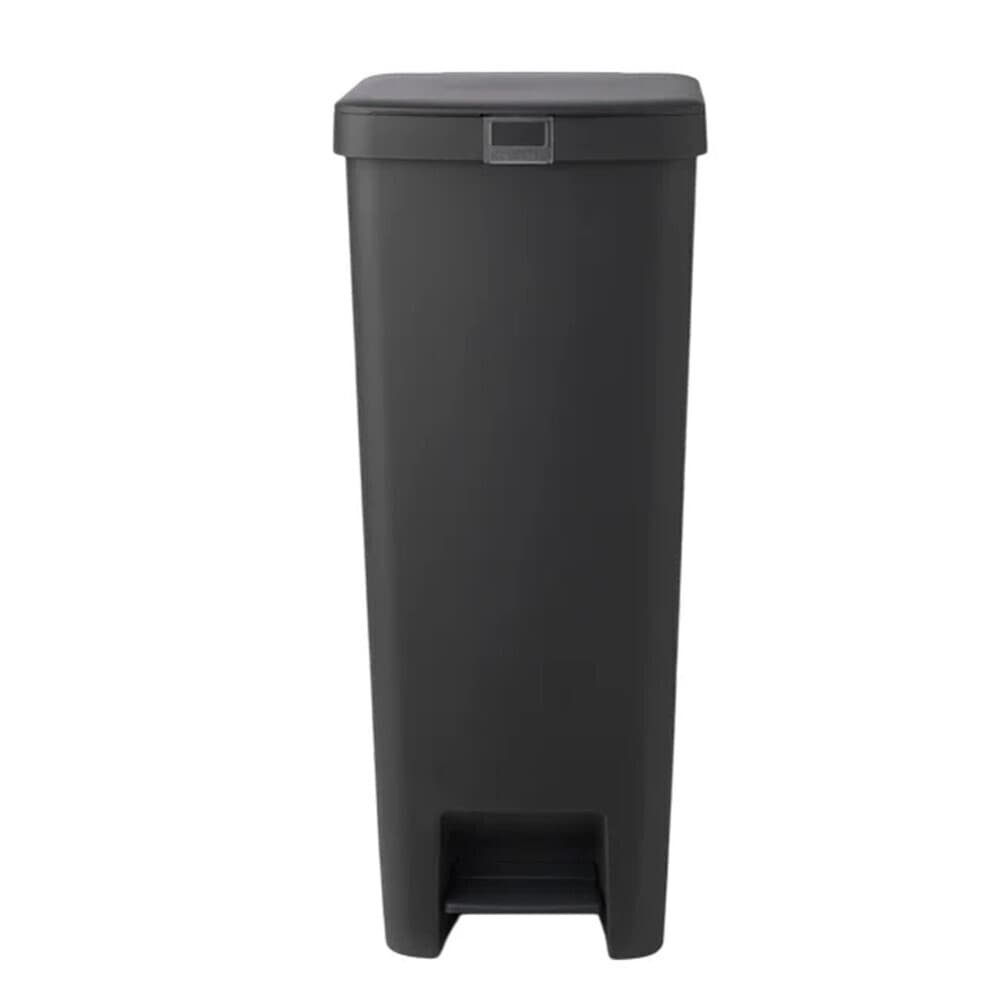 Ведро для мусора Brabantia StepUp с крышкой 40 л пластик темно-серое с педалью