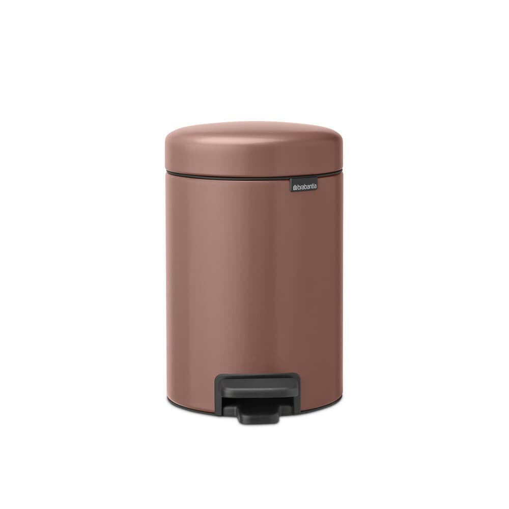 Ведро для мусора Brabantia NewIcon с крышкой 3 л металл светло-коричневое с педалью