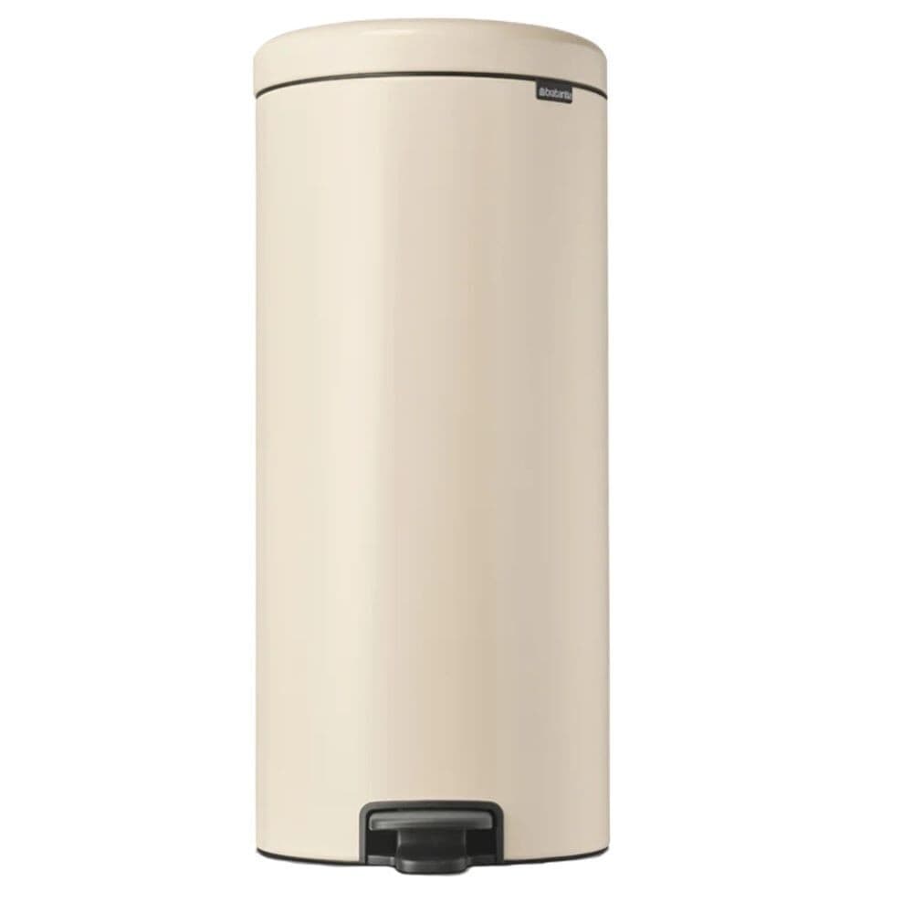 Ведро для мусора Brabantia NewIcon с крышкой 30 л металл бежевое с педалью