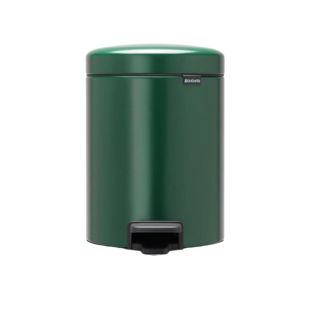 Ведро для мусора Brabantia NewIcon с крышкой 5 л металл зеленая сосна с педалью