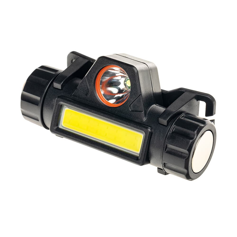 Фонарь налобный Ritter светодиодный 2 LED 5 Вт аккумуляторный Li-Ion 1200 мАч пластик 2 режима (56206 5)