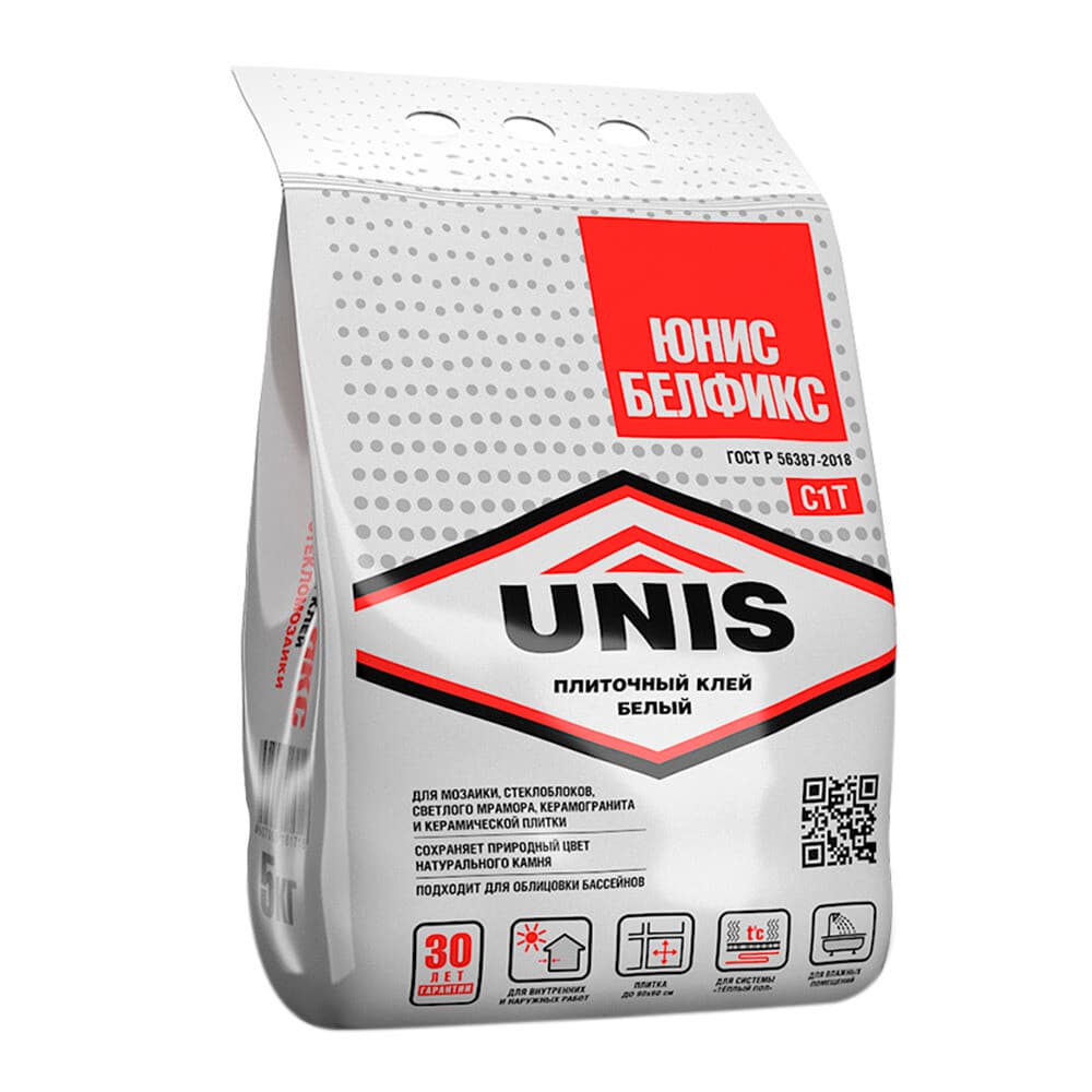 Клей для плитки Unis Белфикс класс C1 T 5 кг