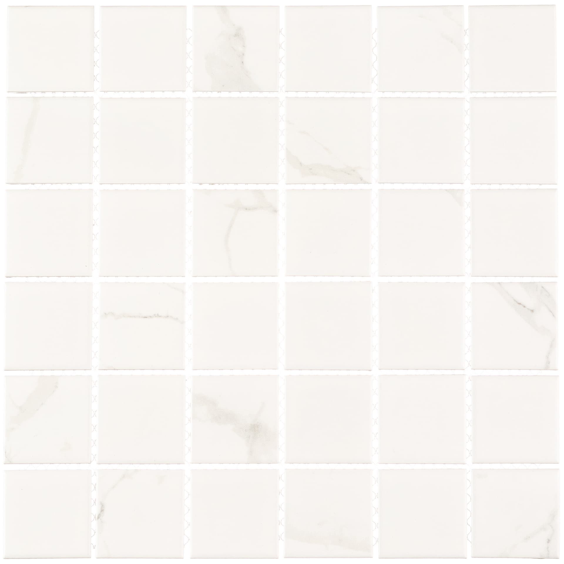 Мозаика Starmosaic Carrara Matt белая керамическая 306х306х6 мм матовая