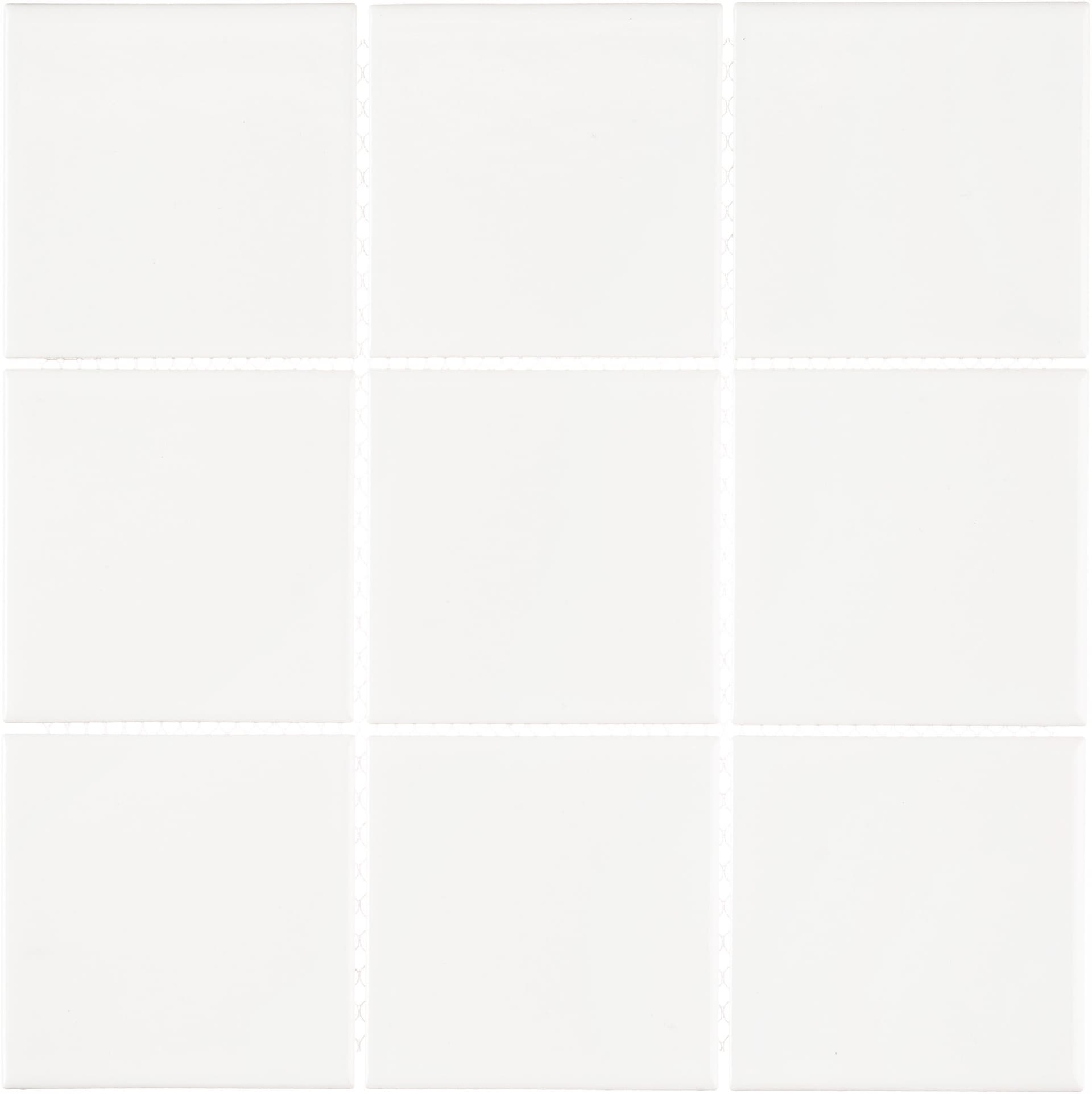 Мозаика Starmosaic белая керамическая 300х300х6 мм глянцевая