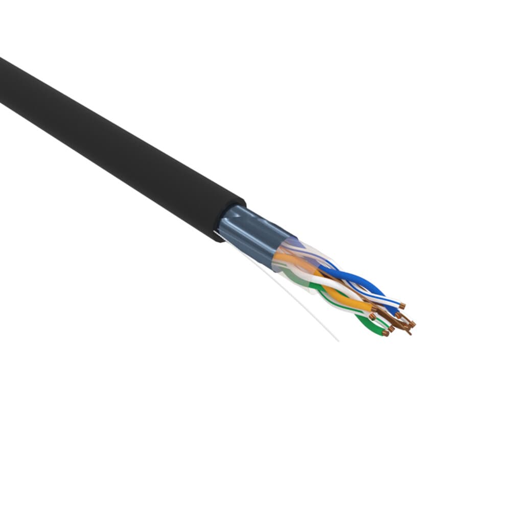 Интернет-кабель (витая пара) F/UTP CAT5e 4х2х0,48 мм экранированный CU PE Proconnect черный