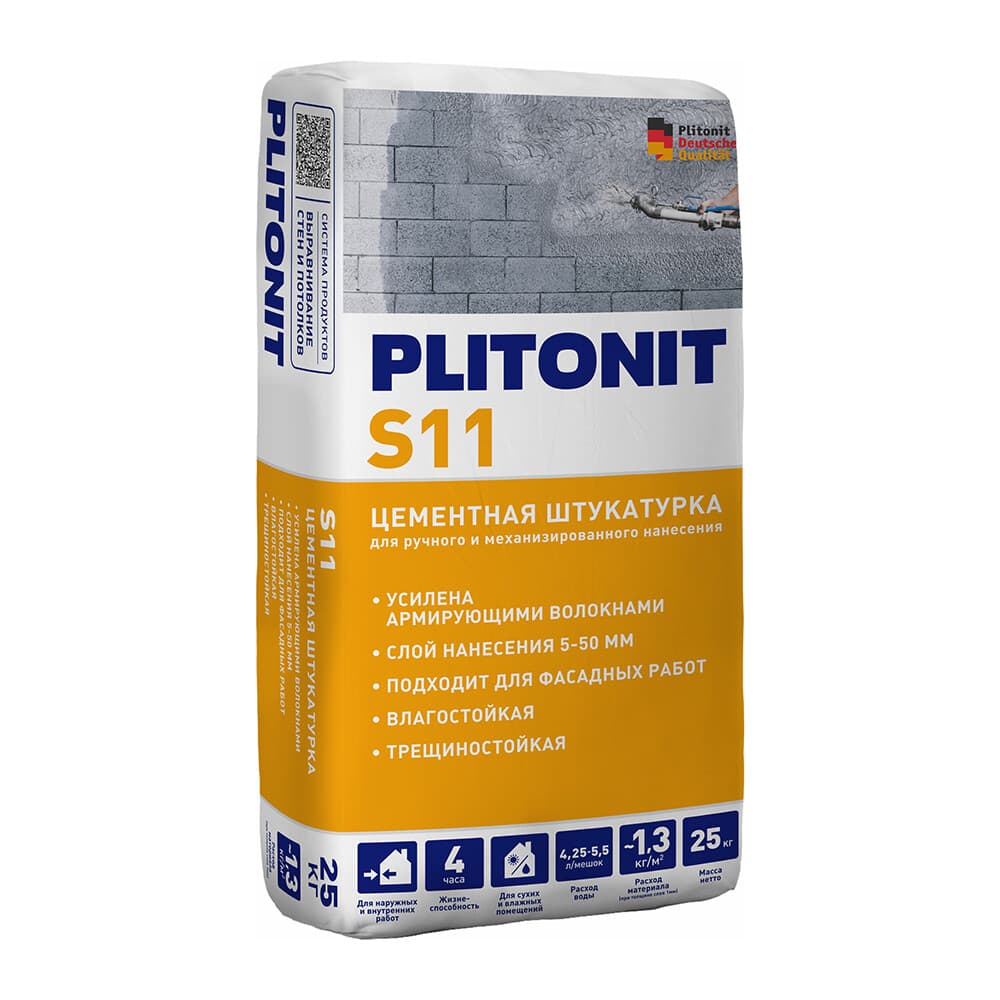 Штукатурка цементная Plitonit S11 25 кг