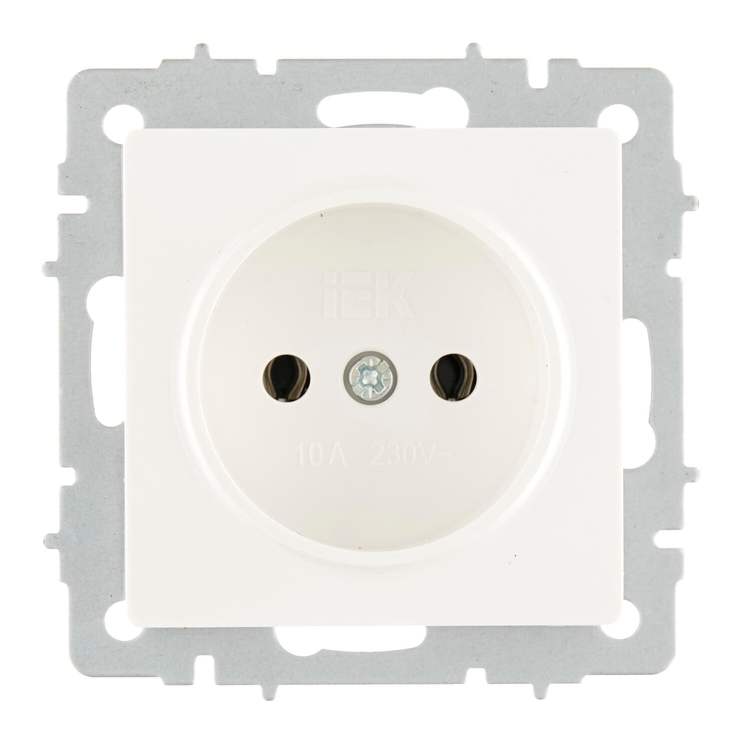 Розетка IEK Brite РС10-1-0-БрБ встраиваемая белая (BR-R10-10-K01)