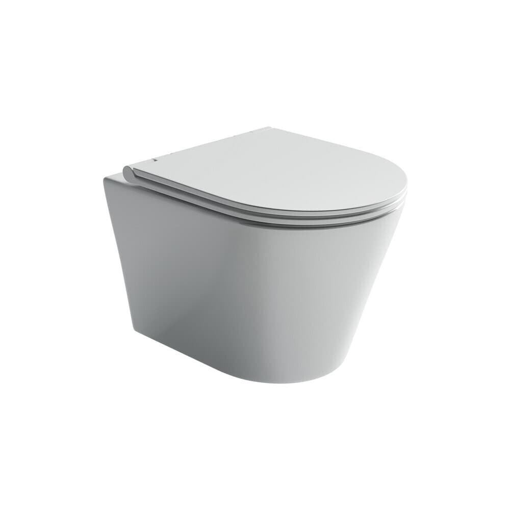 Унитаз подвесной Ceramicanova Forma безободковый белый с сиденьем дюропласт микролифт (CN3011)