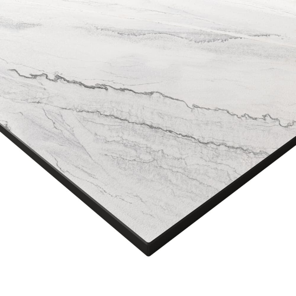 Столешница azurita white 600х500х16 мм компакт-ламинат с плинтусом Slotex