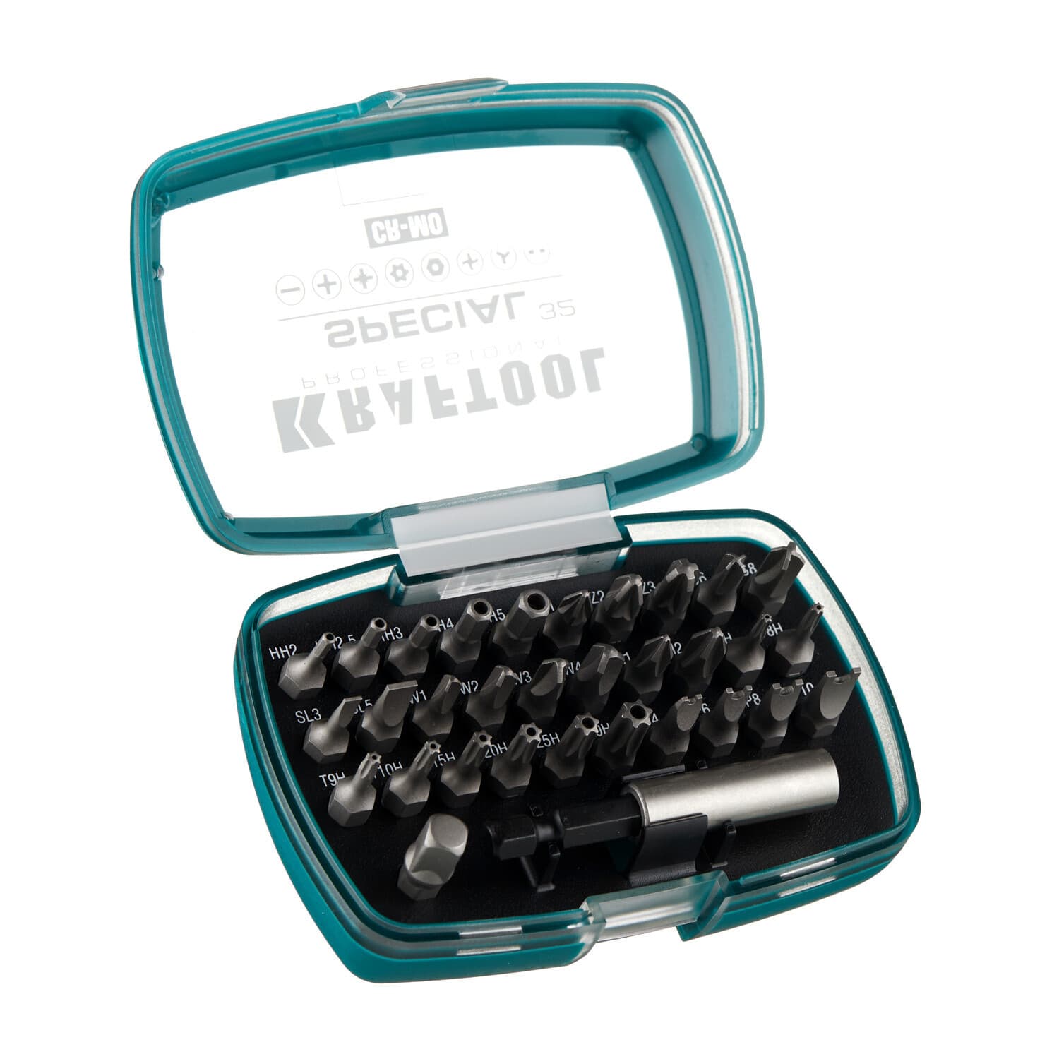 Набор бит Kraftool Special-32 (2610-H32) PH/PZ/SL/TORX 25 мм с адаптером (32 шт.)