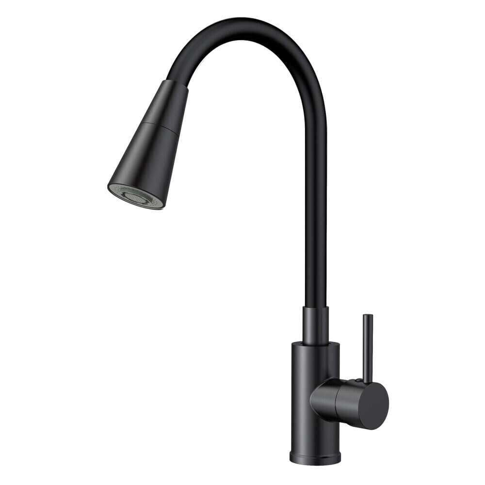 Смеситель для кухни Esko Kitchen черный с гибким изливом однорычажный (K47BB)