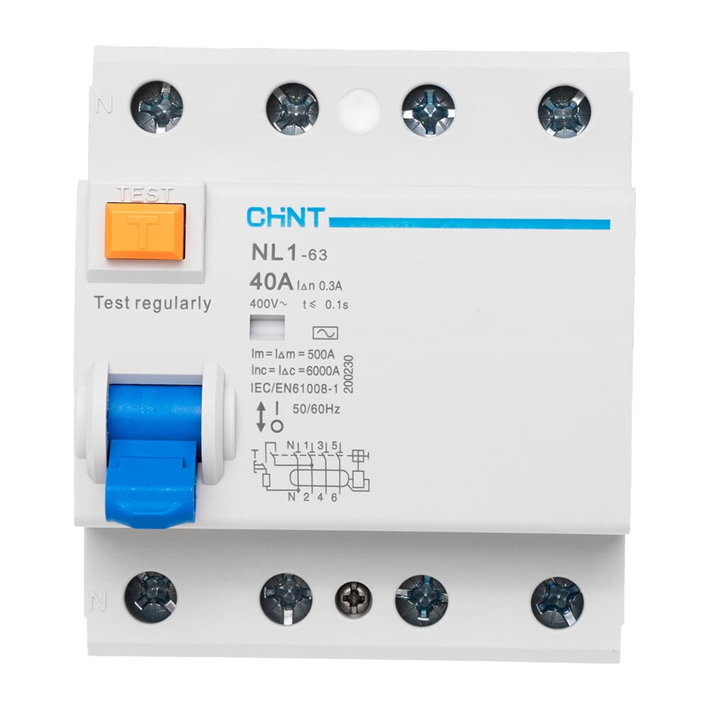 УЗО Chint NL1-63 40А 3P+N тип AC 300 мА 6 кА (200230)