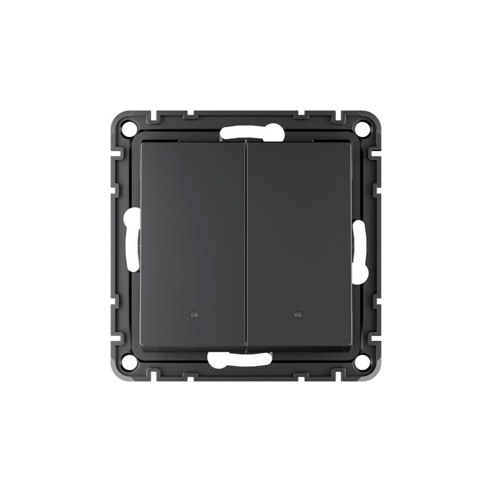 Умный выключатель сенсорный Systeme Electric AtlasDesign Smart (ATN001053Z) двухклавишный скрытая установка карбон