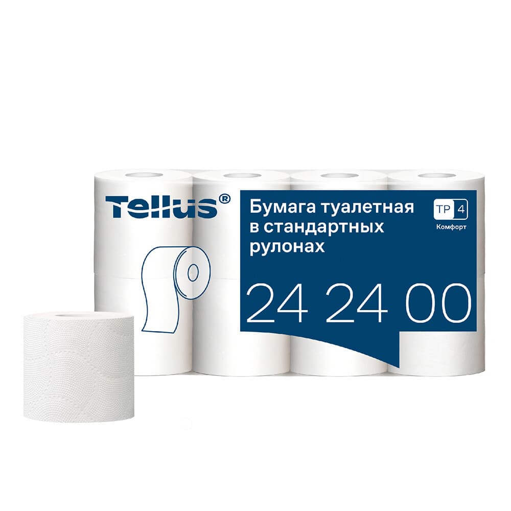 Туалетная бумага Tellus ТР-4 Комфорт в стандартных рулонах 16 м (8 шт.) (242400)