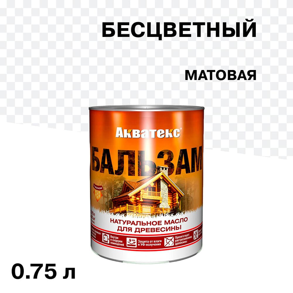 Масло Акватекс Бальзам для дерева бесцветный 0,75 л