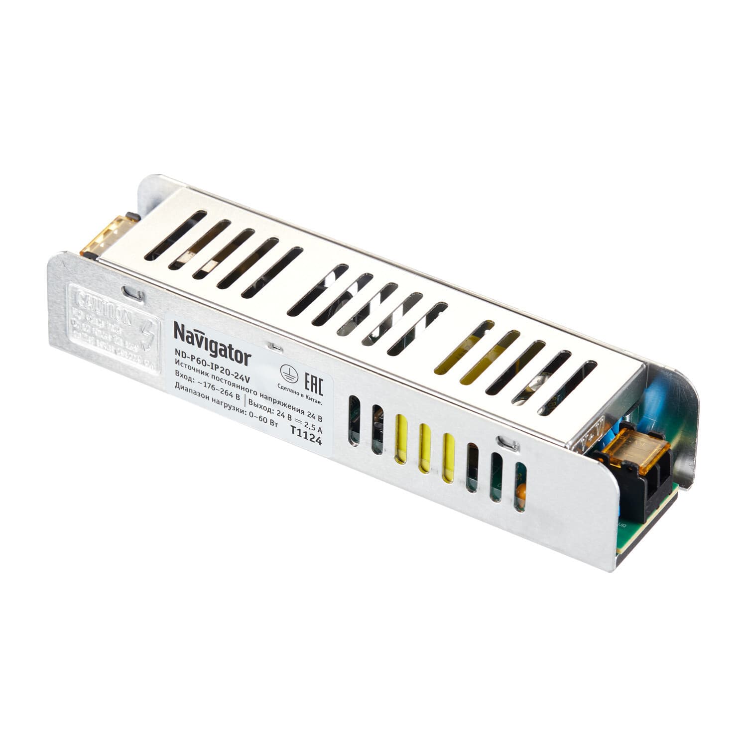 Блок питания для светодиодной ленты Navigator ND-P60 220/24 В 60 Вт IP20 (95447)