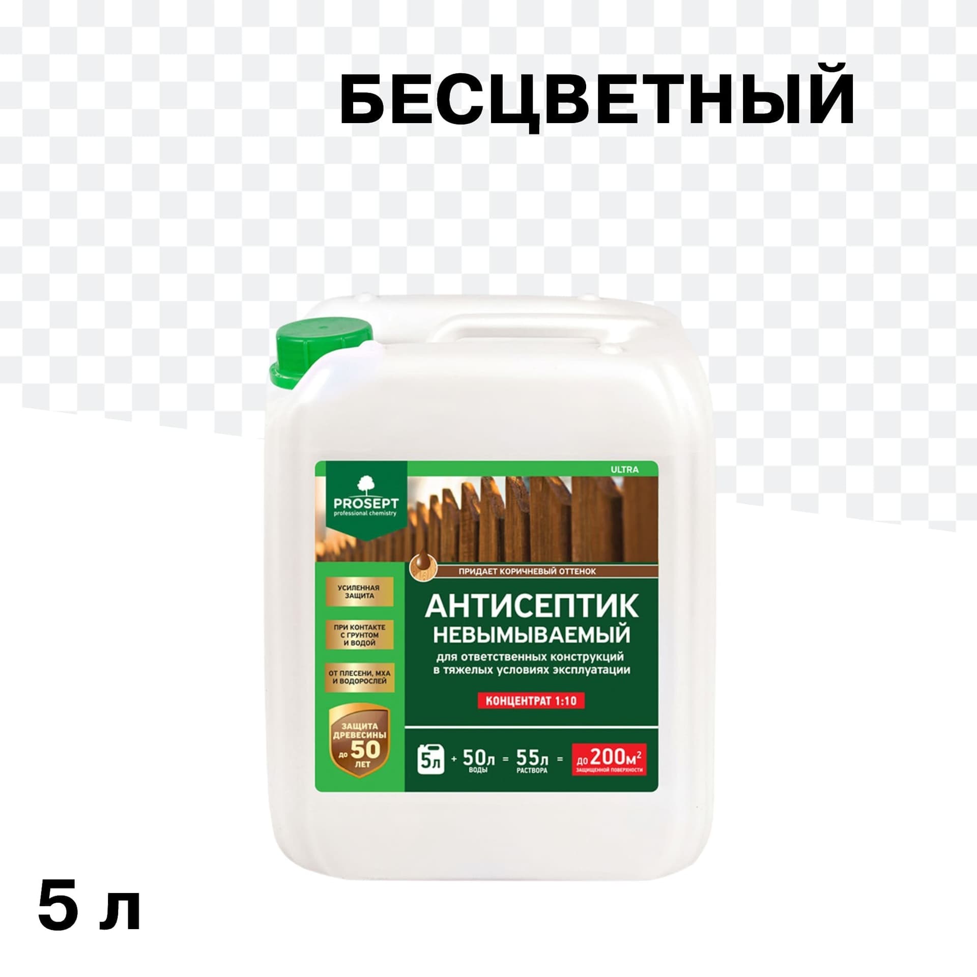 Антисептик Prosept OSB грунтовочный для дерева белый 5 л