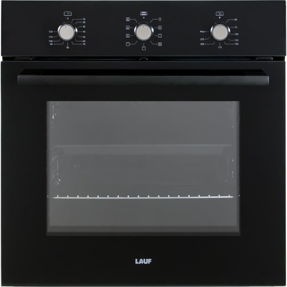 Духовой шкаф газовый встраиваемый Lauf DE-608BL 600 мм черный