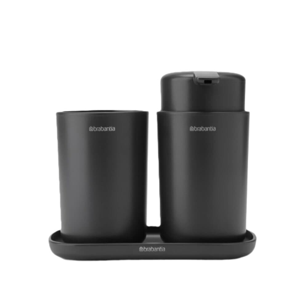 Набор аксессуаров для ванной Brabantia ReNew 3 предмета пластик темно-серый