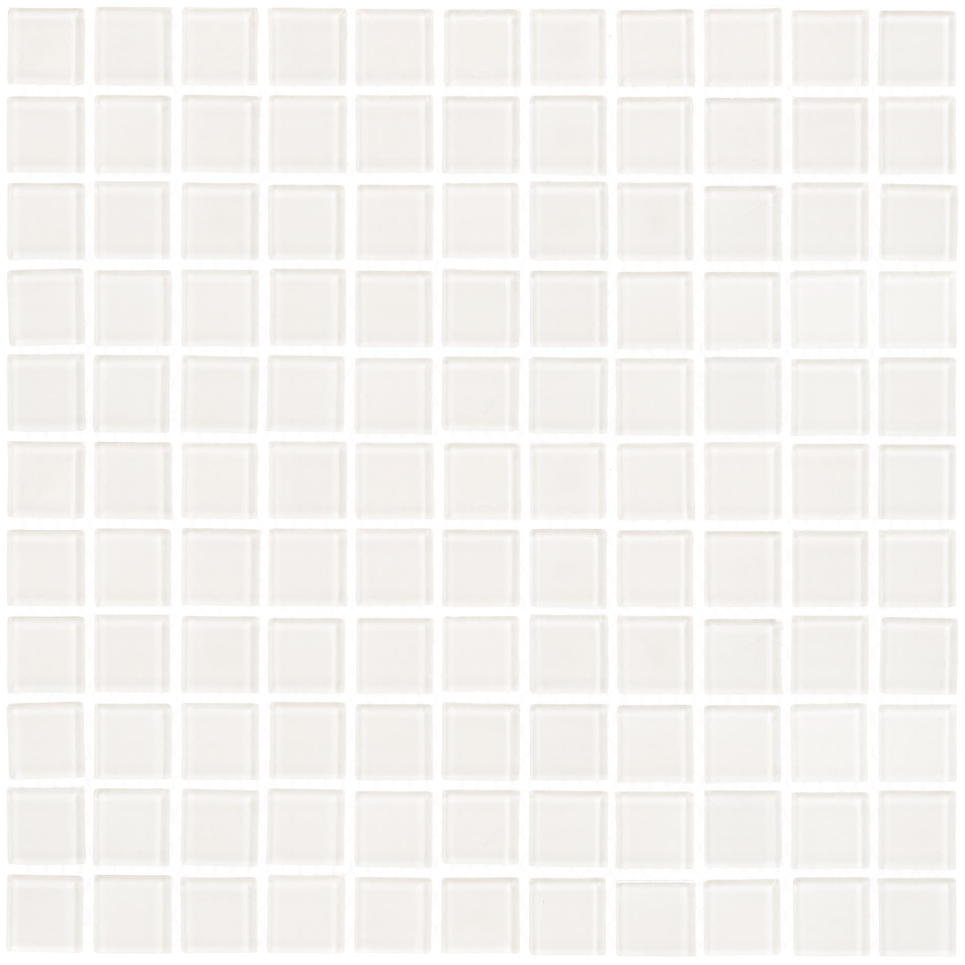 Мозаика Mir Mosaic Natural Color palette белая стеклянная 300х300х4 мм глянцевая