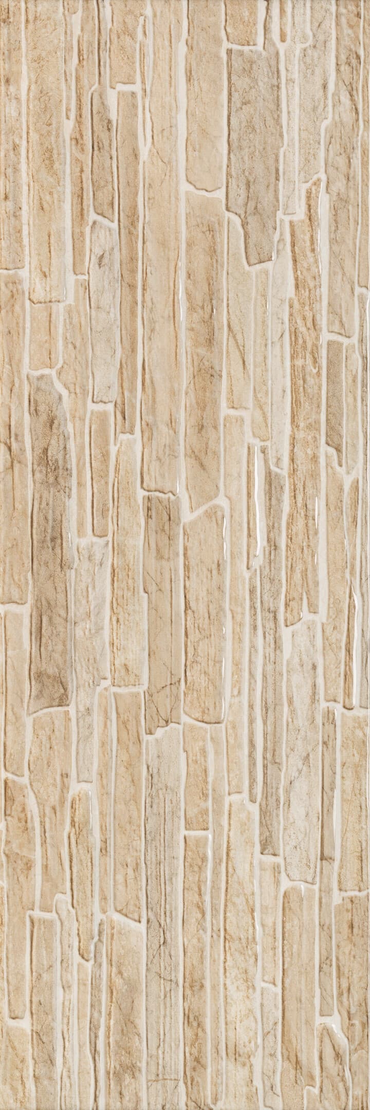 Плитка облицовочная Alma Ceramica Rocko бежевая 01 600x200x7,5 мм (16 шт.=1,92 кв.м)