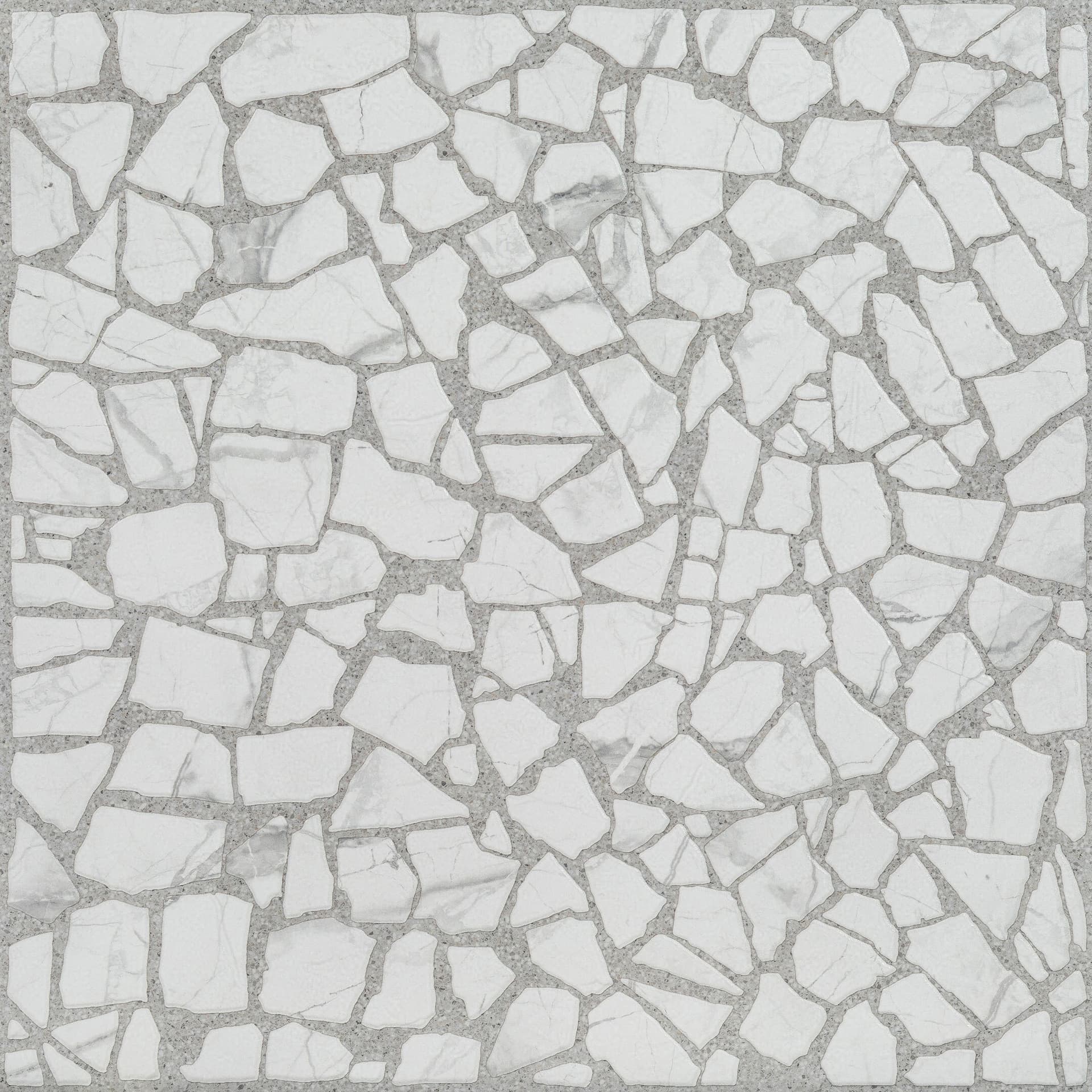 Керамогранит Alma Ceramica Laurent белый мозаика 600x600x9 мм (5 шт.=1,8 кв.м)