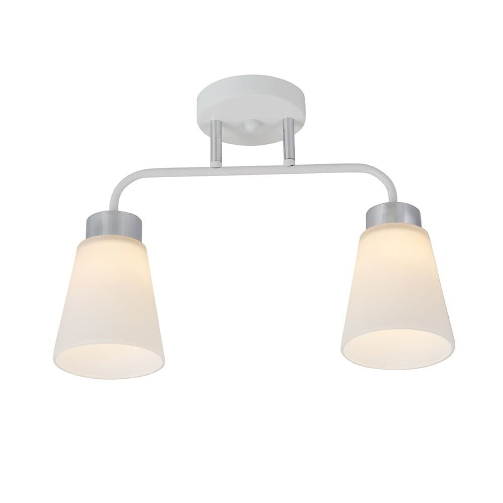 Люстра потолочная Schaffner Fattore E27 80 Вт 12 кв.м (4555-2 WH-CR)