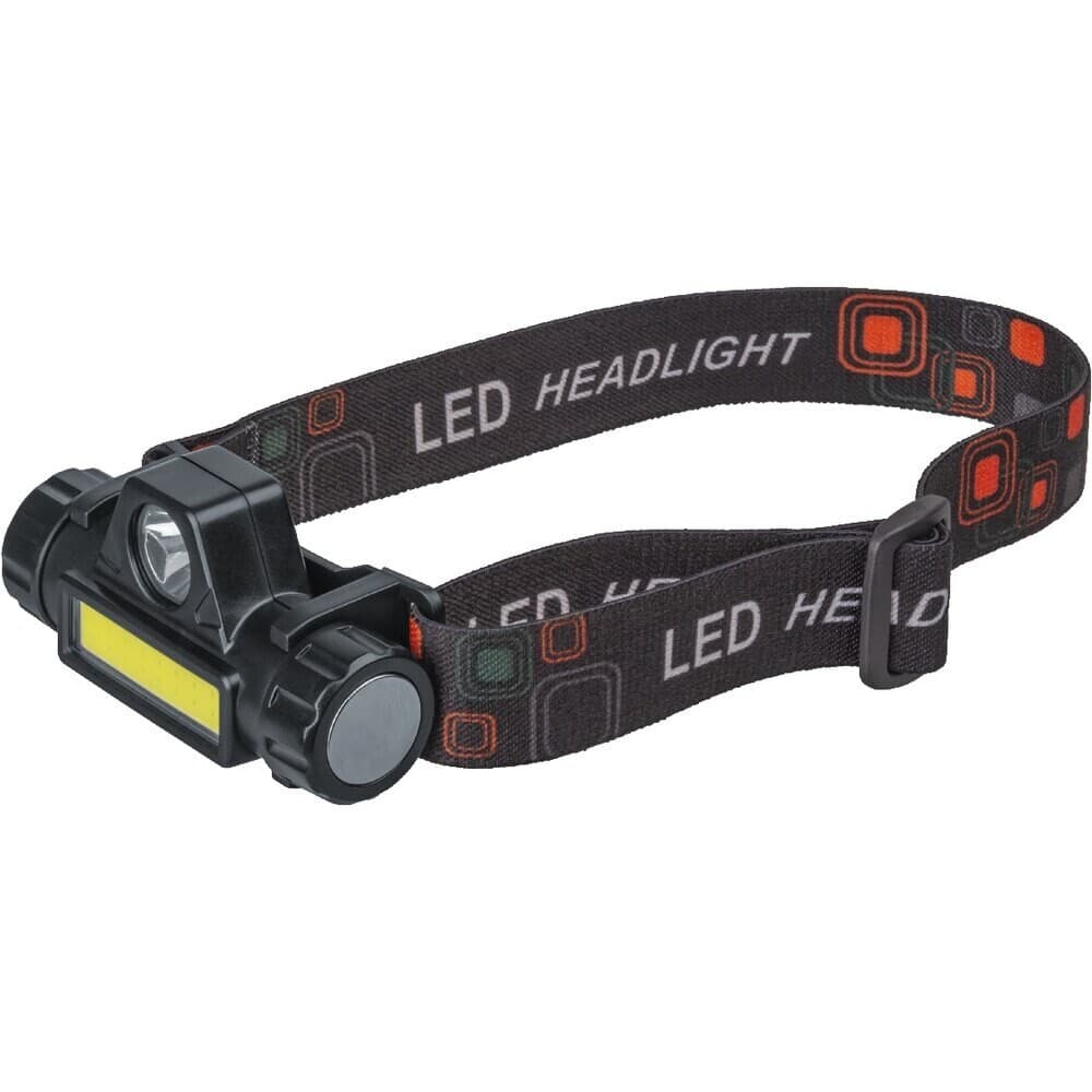Фонарь налобный Онлайт OPT-H01-ACCU светодиодный 1 LED 5 Вт аккумуляторный Li-Ion 1200 мАч пластик 2 режима (90857)