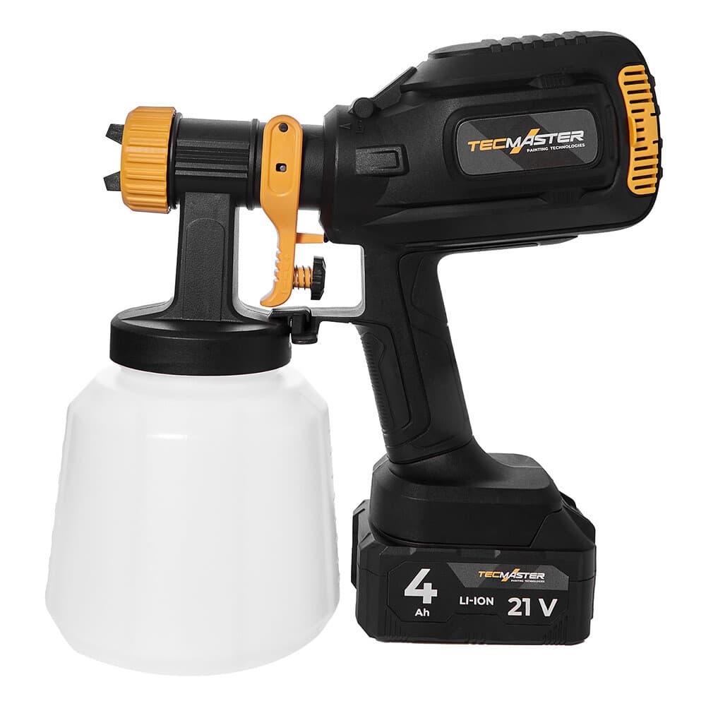 Краскопульт аккумуляторный Tecmaster T1250Extra 21 В 1,4 л 4 Ач Li-lon 2 АКБ и ЗУ (1251250)
