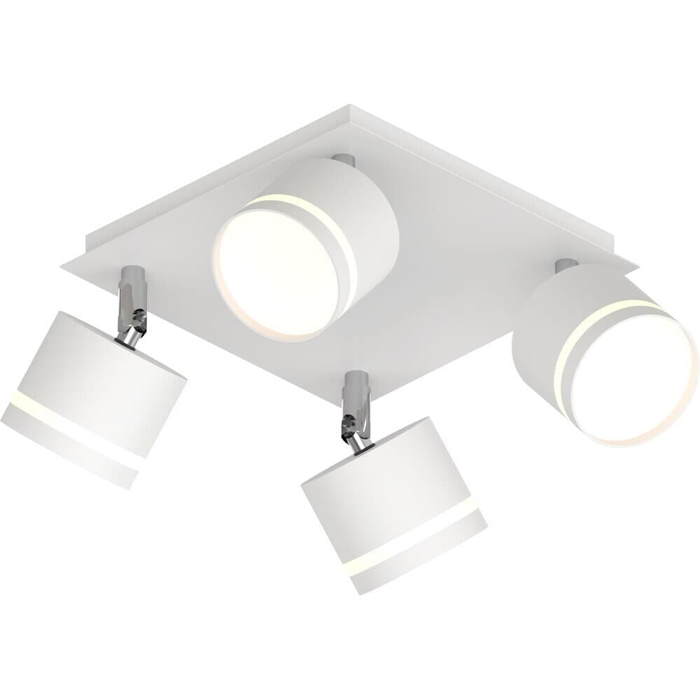 Спот потолочный Schaffner Montar GX53 30 Вт 8 кв.м белый IP20 (4745-4 WH)