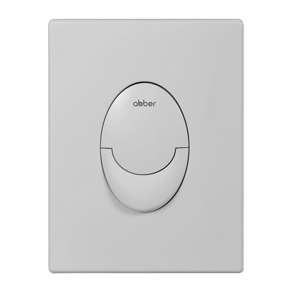 Клавиша смыва для инсталляций Abber пневматическая белая матовая (AC0125MW)