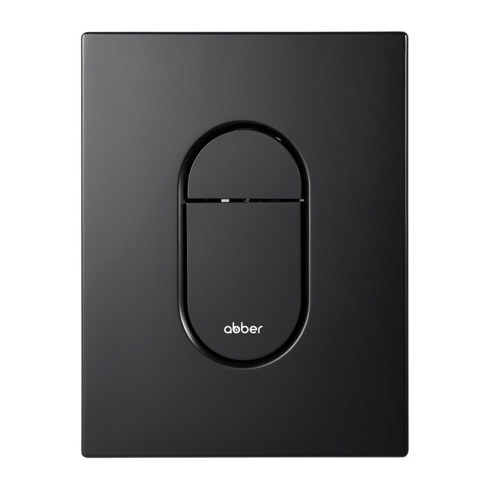 Клавиша смыва для инсталляций Abber пневматическая черная матовая (AC0124MB)