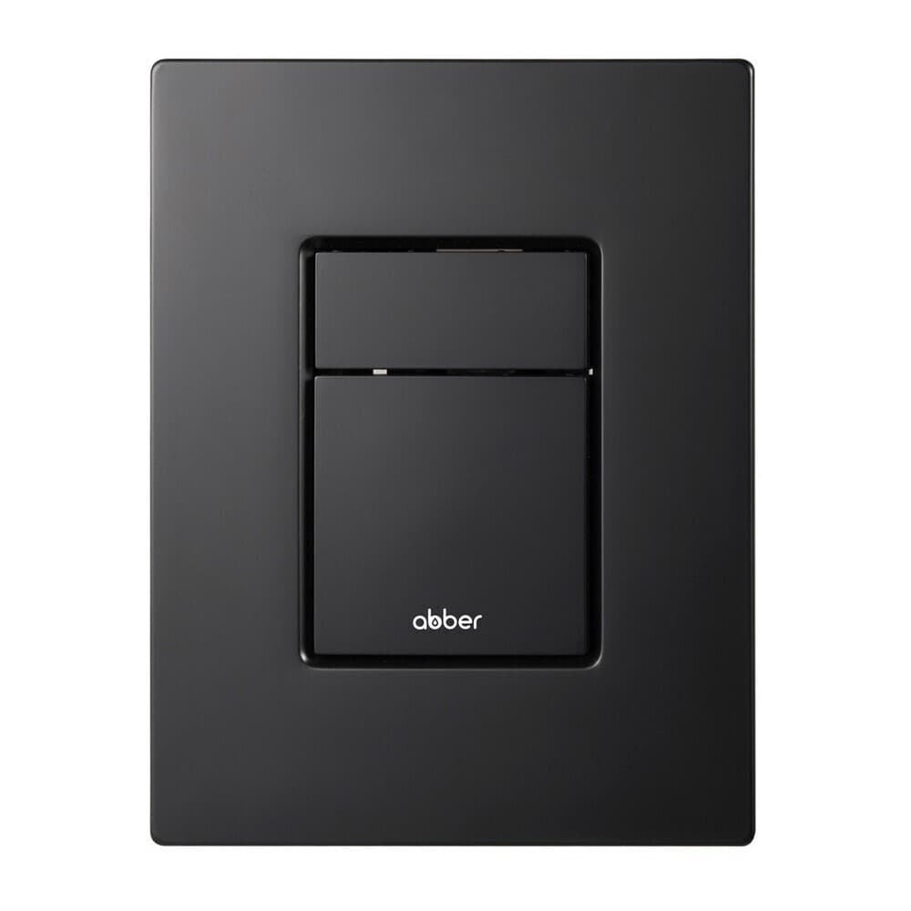 Клавиша смыва для инсталляций Abber пневматическая черная матовая (AC0123MB)