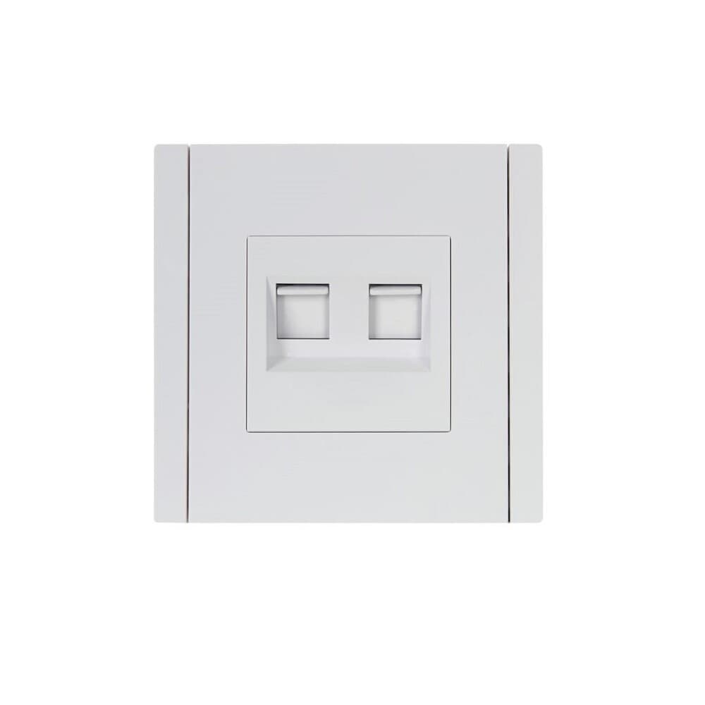 Розетка компьютерная IEK Forte&Piano FP233 встраиваемая белая 2хRJ45 (FP-K20-1-K01)
