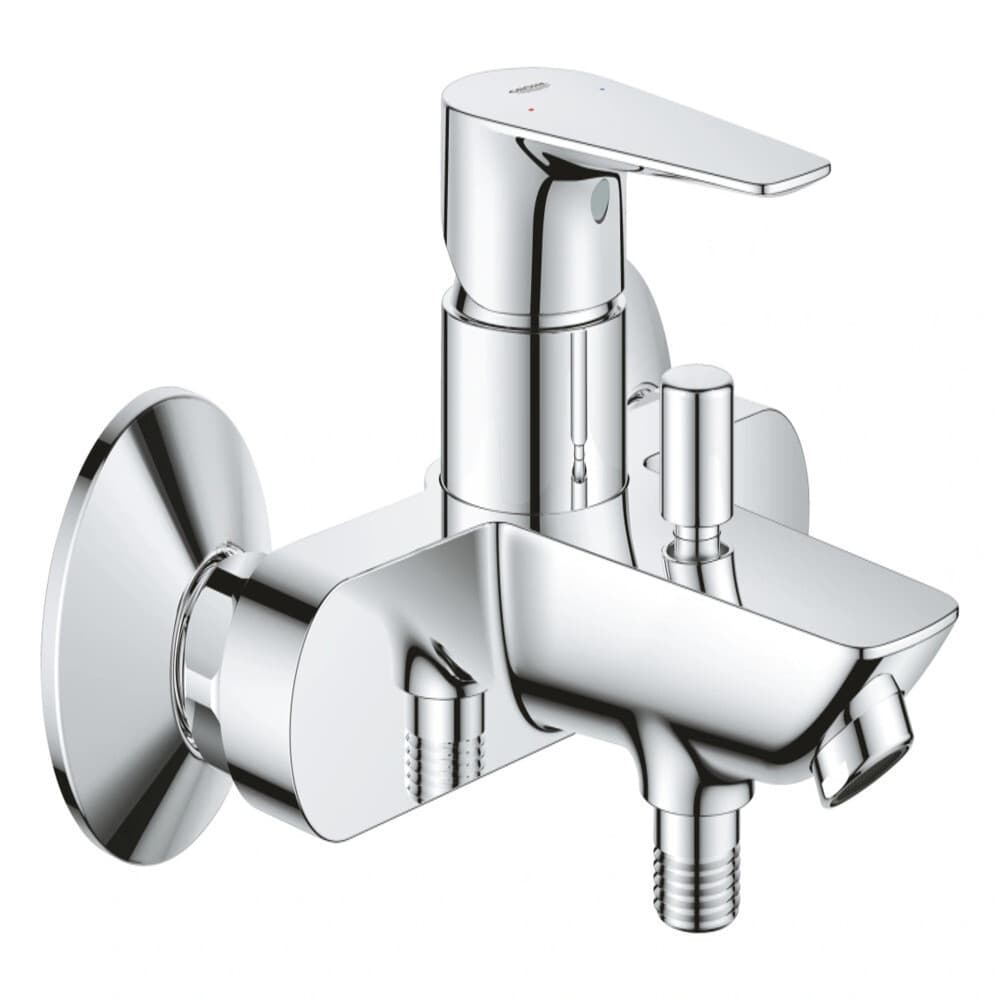 Смеситель для ванны Grohe BauEdge хром однорычажный с коротким изливом без лейки (23604001)