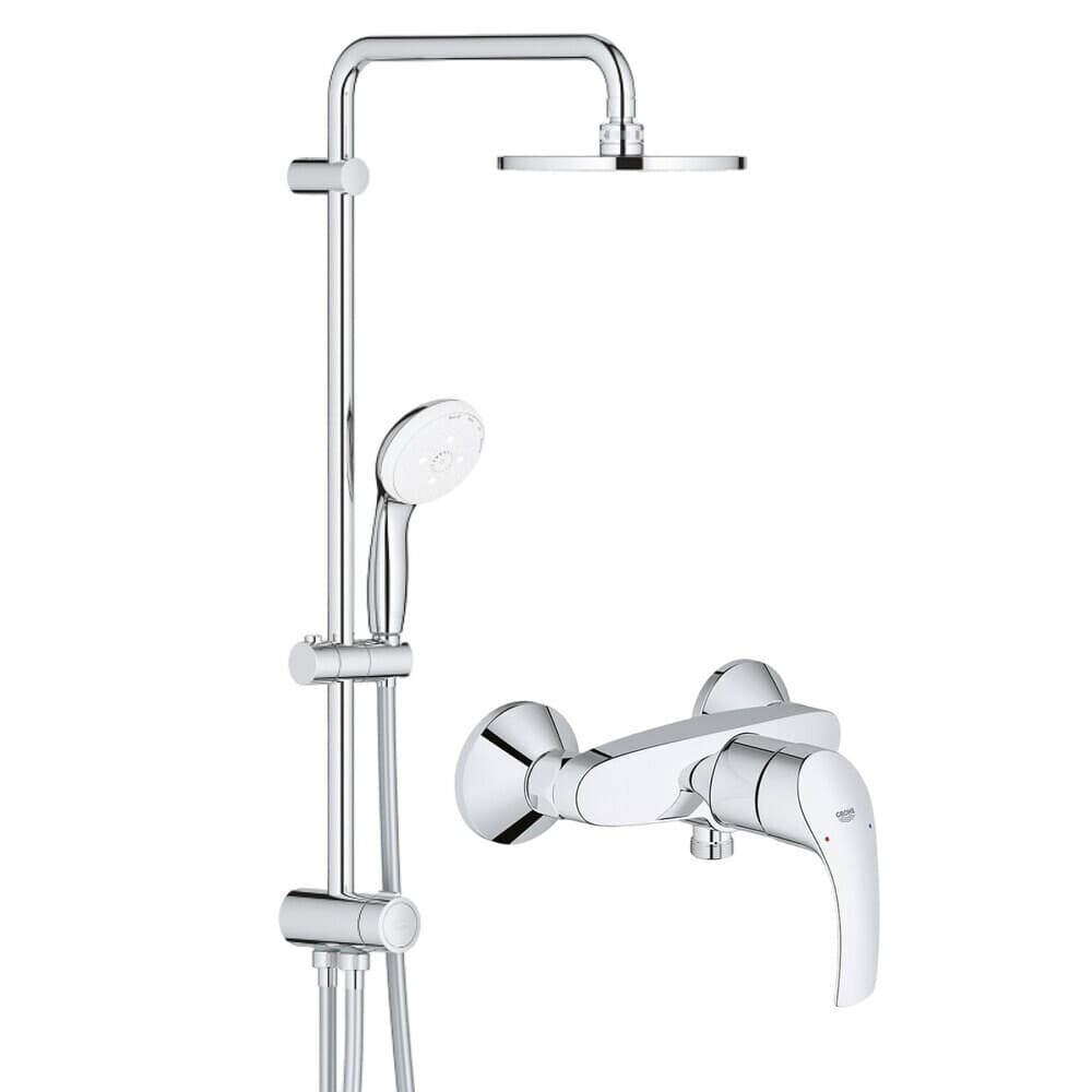 Душевая система Grohe New Tempesta с верхним душем с лейкой хром (124410)