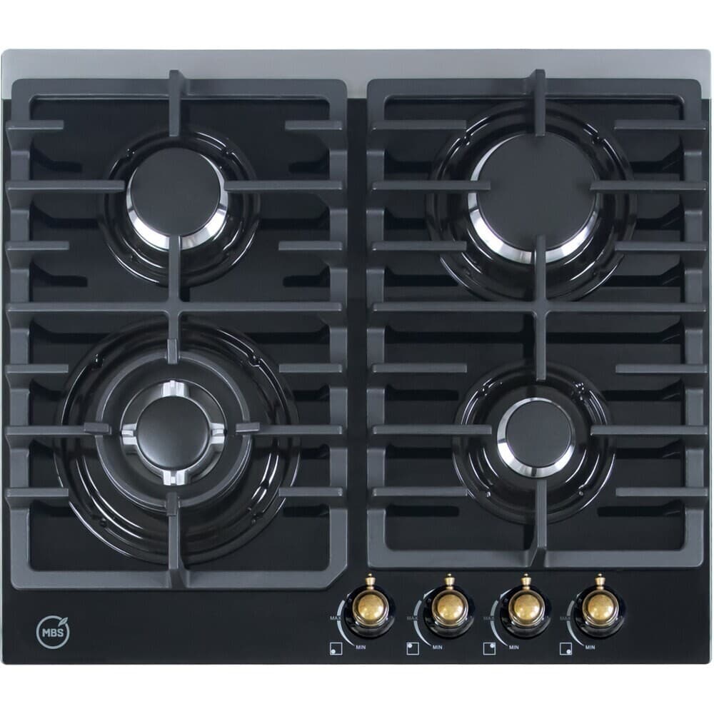 Варочная панель газовая MBS PG-615BL classic 4 конфорки черная