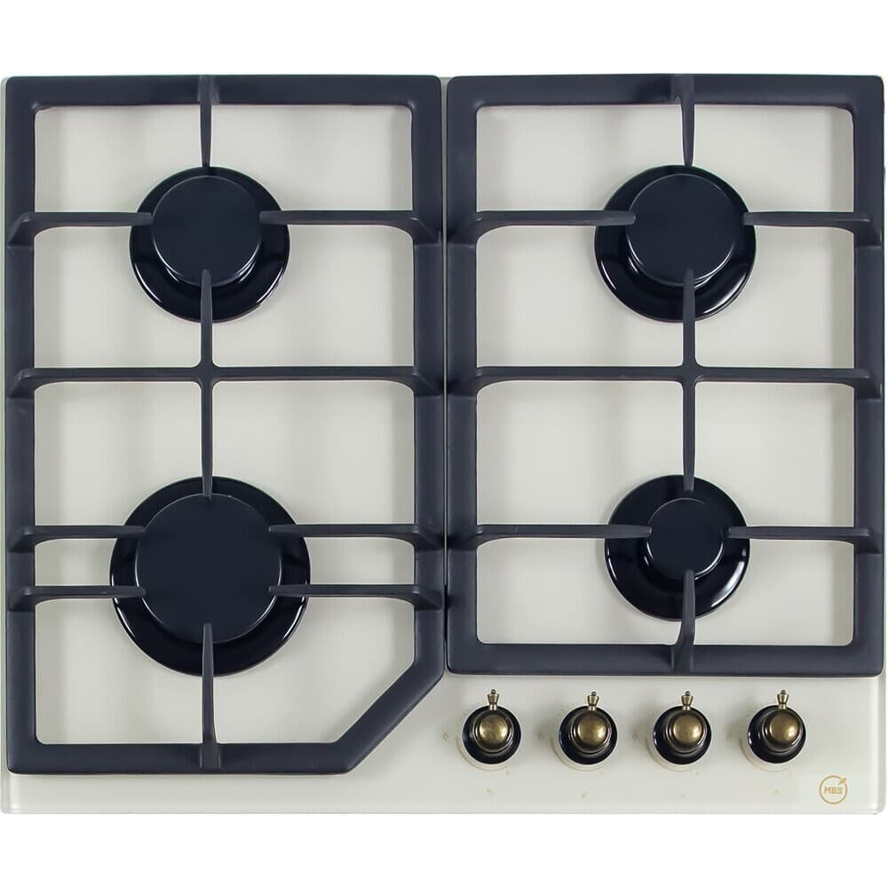 Варочная панель газовая MBS PG-611IV classic 4 конфорки бежевая