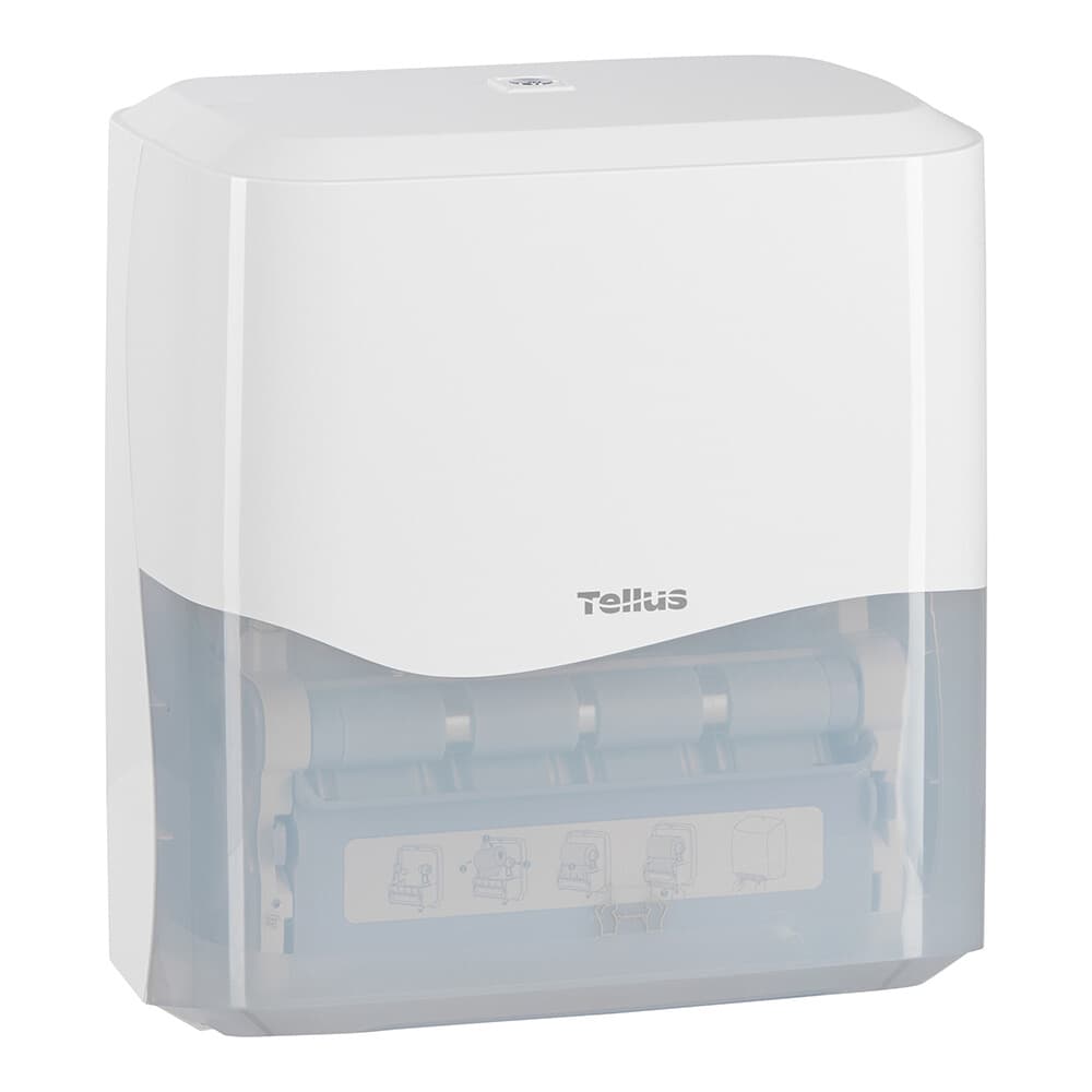 Диспенсер для бумажных полотенец Tellus Matic Solution пластик белый (911000)