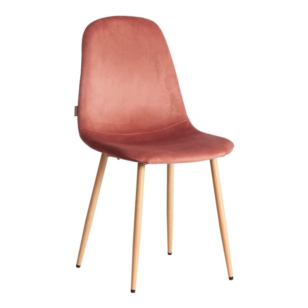 Стул Tetchair BREEZE mod. JSC-58, 1 шт в упаковке Велюр/металл, 44x53x86 см, Coral коралловый HLR44, натуральный 21558