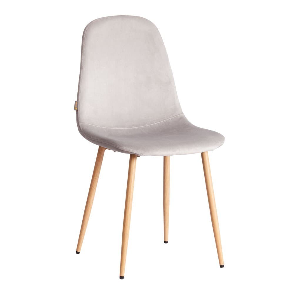 Стул Tetchair BREEZE mod. JSC-58, 1 шт в упаковке Велюр/металл, 44x53x86 см, Light grey светло-серый HLR14, натуральный 21569