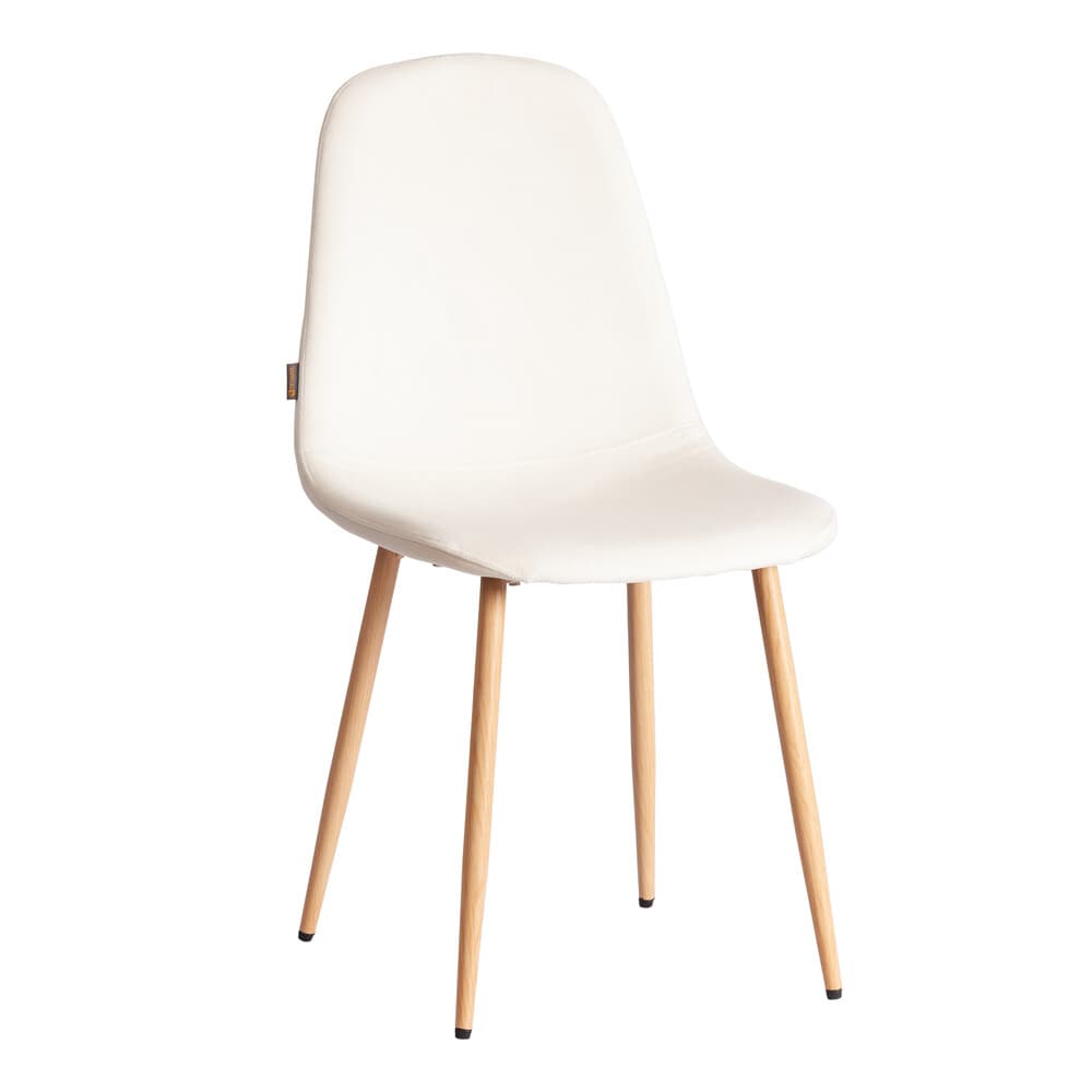 Стул Tetchair BREEZE mod. JSC-58, 1 шт в упаковке Велюр/металл, 44x53x86 см, Light beige светло-бежевый HLR1, натуральный 21567