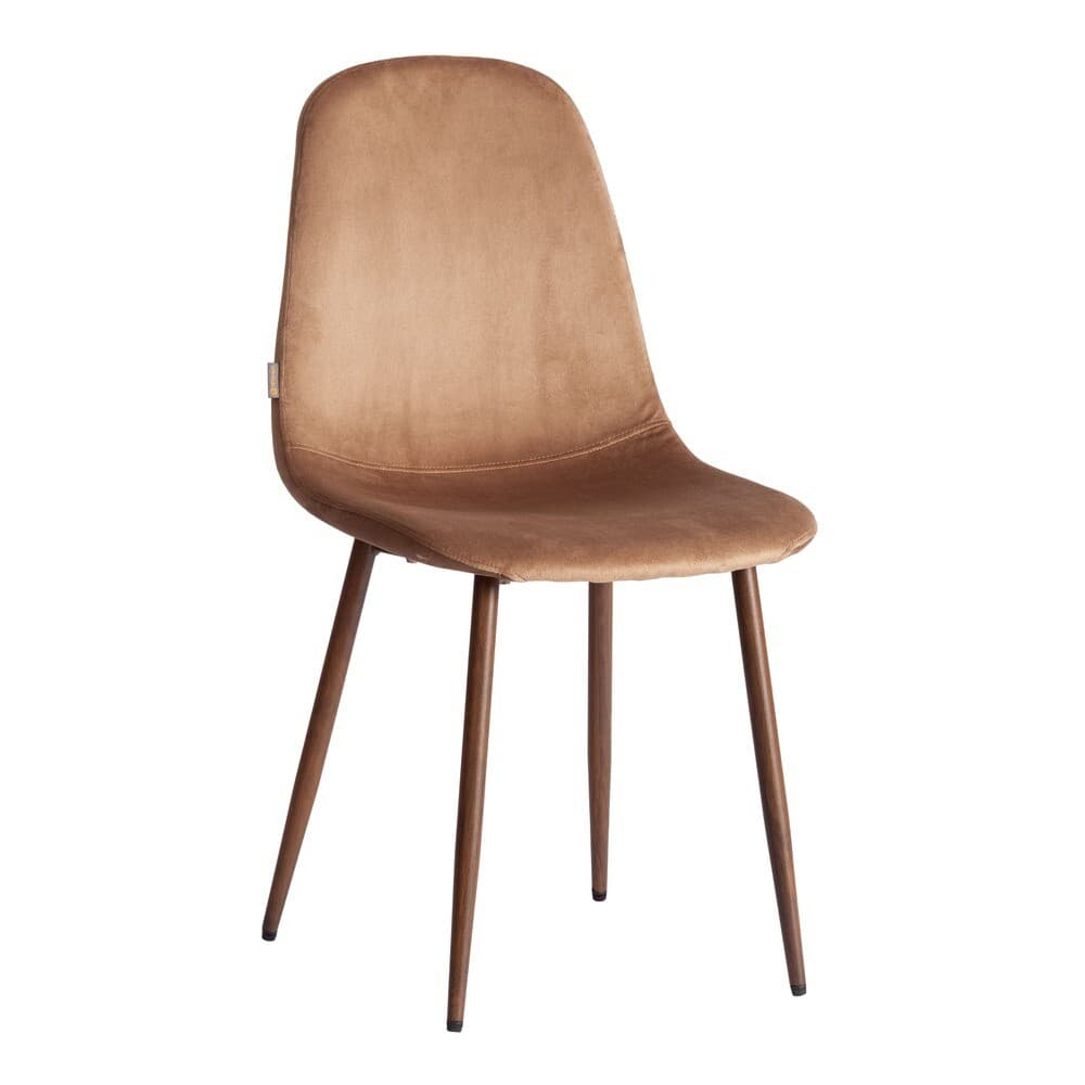 Стул Tetchair BREEZE mod. JSC-58, 1 шт в упаковке Велюр/металл, 44x53x86 см, Dark brown темно-коричневый HLR11, орех 21561