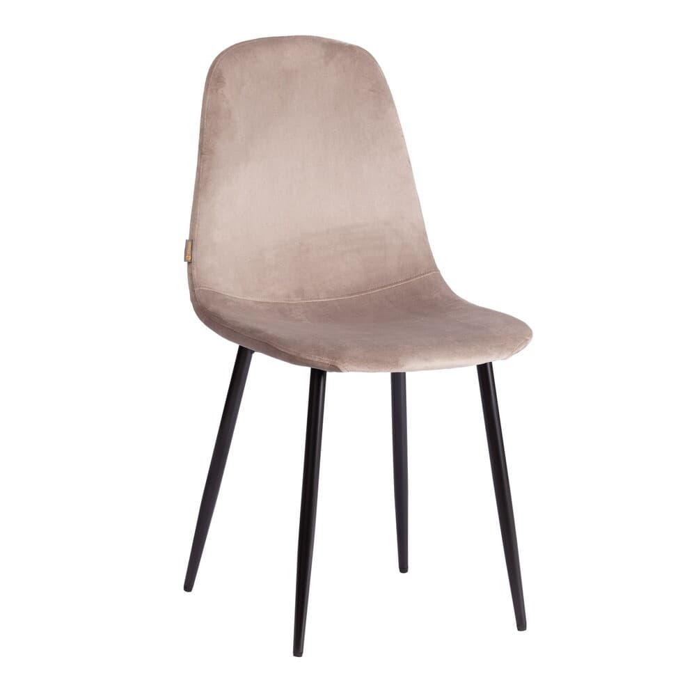Стул Tetchair BREEZE mod. JSC-58, 1 шт в упаковке Велюр/металл, 44x53x86 см, coffee кофейный HLR 9, черный 21556