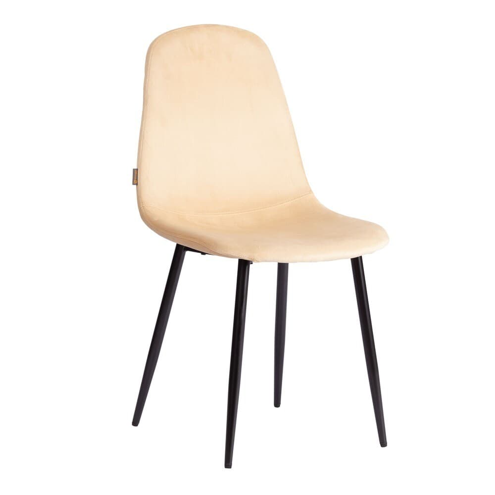 Стул Tetchair BREEZE mod. JSC-58, 1 шт в упаковке Велюр/металл, 44x53x86 см, sandy песочный HLR6, черный 21571