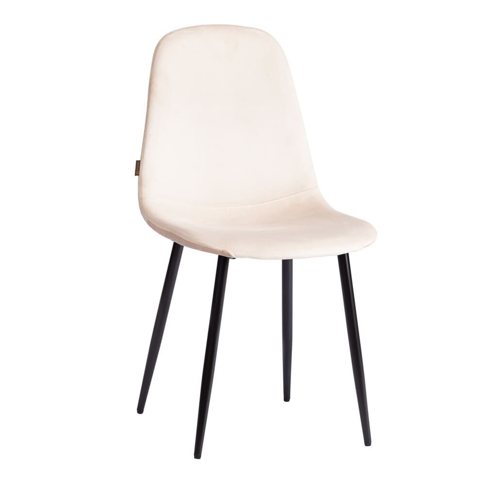 Стул Tetchair BREEZE mod. JSC-58, 1 шт в упаковке Велюр/металл, 44x53x86 см, beige бежевый HLR2, черный 21553
