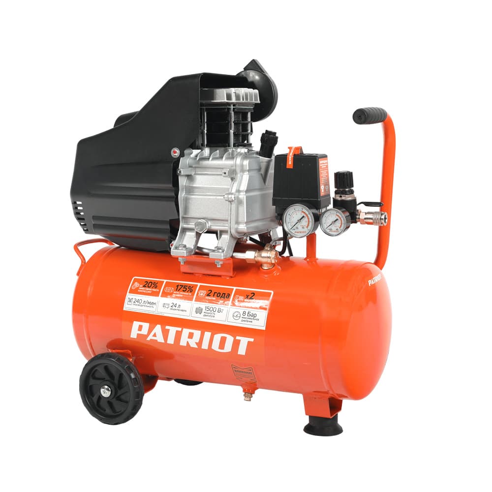 Компрессор масляный Patriot EURO 24-240 24 л 1,5 кВт (525306365)