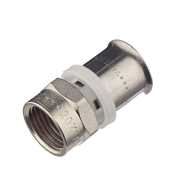 Соединитель прямой Valtec 20(пресс) х 1/2 ВР(г) (VTm.202.N.002004)