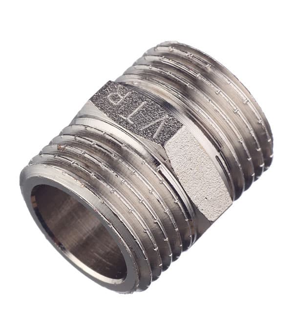Ниппель Valtec 1/2 НР(ш) х 1/2 НР(ш) латунный (VTr.582.N.0004)